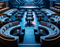 Ensemble de sièges futuristes sur mesure pour boîte de nuit : Solution de mobilier complète pour salles de spectacle et bars de musique électronique