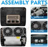 Nuevo Aire Acondicionado WINFULL 2500W R134a 13500BTU con Doble Ventilador y Escobillas, 24V para Camiones, Autobuses, Vagones Comedor y Estacionamiento Eléctrico