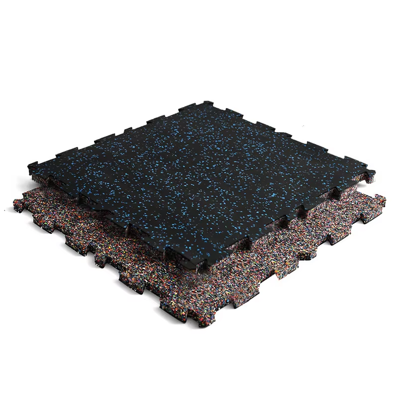 Gym Rubber Flooring Tiles Eco-Friendly Cow Floor Mats for Recycled Gym Rubber