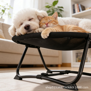 Lit pour animaux Bruce pour petits chiens et chats, design respirant en maille, surélevé, résistant à l'humidité, pour utilisation en extérieur et en camping - Product Image 3