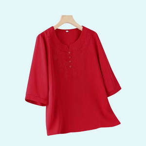 4.6 Dollar modèle WEK001 taille XL-5XL Blouses <span class=keywords><strong>Big</strong></span> <span class=keywords><strong>Mama</strong></span> vente en gros grande taille modeste femmes belles Blouses et hauts avec des couleurs - Product Image 2