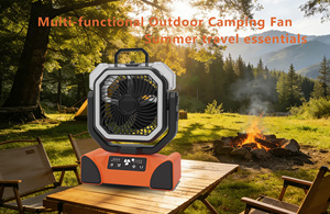 Portable Rechargeable Camping <b>With</b> Led Light Mist Spray <b>Remote</b> <b>Control</b> Tent <b>Fan</b> for Outdoor Hiking Picnic Travel - Product Image 5