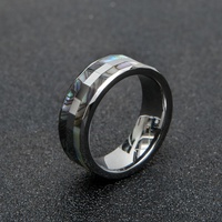 POYA – bague en tungstène pour homme, anneau Unique en coquille d'ormeau, anneau de mariage irisé, 8mm, vente en gros