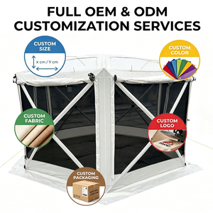 Tente <span class=keywords><strong>de</strong></span> camping pop-up 300D Oxford avec moustiquaire, abri extérieur respirant à mailles haute densité - Product Image 2