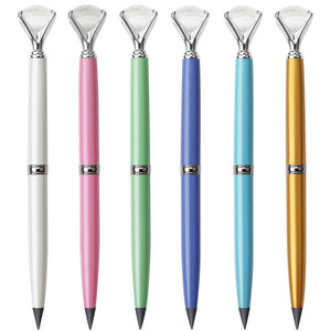 Lápices LED luminosos creativos estándar, diseño <span class=keywords><strong>de</strong></span> diamante colorido, tecnología eterna sin afilar, sin tinta, sin núcleo, negro, no es fácil - Product Image 1