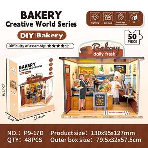 Kit de Casa en Miniatura de Acrílico y Set de Rincón de Lectura - Kit Completo de Casa en Miniatura y Rincón de Lectura para Exhibición y Decoración Moderna - Product Image 6