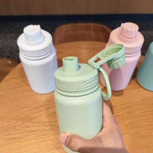 304 Stainless Steel Insulated Water <b>Bottle</b> 400ml Three-Finger Lid Portable For School Use - Product Image 3