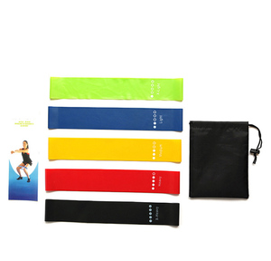 5 pièces/ensemble bandes de caoutchouc de résistance au Yoga équipement de Fitness extérieur intérieur 0.35mm-1.1mm Pilates Sport entraînement bandes élastiques - Product Image 6