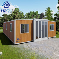 Maison extensible en conteneur de luxe mobile préfabriquée de 30 pieds et 20 pieds, villa préfabriquée de 5 chambres à coucher, maison portable
