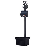 Lampe solaire personnalisée en forme de hibou, étanche pour l'extérieur, à aspiration magnétique, sans fil, à détection de mouvement, lampe de cour