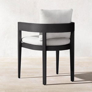 Patio tavolo da pranzo rotondo in metallo <span class=keywords><strong>nero</strong></span> e sedie luxury living all weathaer set da giardino mobili da esterno set da pranzo in alluminio - Product Image 4