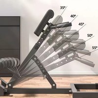 Chaise romaine pliable multifonctionnelle en acier Lingxi, banc d'hyperextension réglable, machine d'extension dorsale, entraîneur de gainage sécurisé