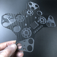 Pièces de volant en fibre de carbone haute résistance sur mesure, découpe CNC, plaque de volant en carbone pour Simracing