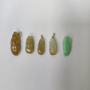 Модный кулон из натурального мьянманского жадеита зеленого цвета для комплекта украшений - Product Image 5