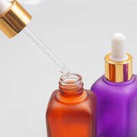 Flacon pulvérisateur en verre vide de luxe personnalisé avec logo pour cosmétiques, soins de la peau, parfums, huiles essentielles, 30ml, 50ml, 100ml