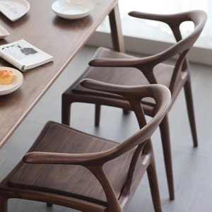 Duckbill <b>Chair</b> Solid Wood North American Black Walnut <b>Dining</b> <b>Chair</b> Stable Home Armchair Study Room Leisure <b>Chair</b> - Product Image 4