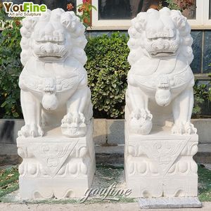 YOUFINE, tamaño personalizado, decoración <span class=keywords><strong>de</strong></span> jardín al aire libre, escultura <span class=keywords><strong>de</strong></span> perro Foo León chino tradicional, estatua <span class=keywords><strong>de</strong></span> mármol - Product Image 4