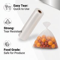 HDPE verpakkingszakken op rol, food grade, transparante plastic zakken voor het bewaren van fruit en groenten