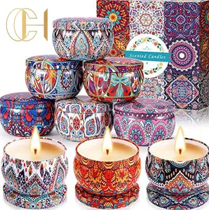 C&H Organic Candles Crystals scented soy wax Inside Non Toxic Natural Crystal Candles for Home