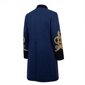 Manteau long croisé pour homme style vintage avec décorations aux manches, idéal pour les occasions formelles et l'extérieur - Product Image 4