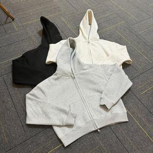 Low Moq Wholesale Zipper Fleece With Hoodie <b>Pocket</b> Plus Size Men's <b>Zip</b> up <b>Hoodies</b> Oversized Blank Unisex Luxury Hoodie for Men - Product Image 1