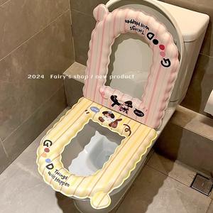 Funda Impermeable para Asiento de Inodoro de EVA, Lavable, Engrosada, Antibacteriana, Adhesiva, para Uso en Todas las Estaciones - Product Image 4