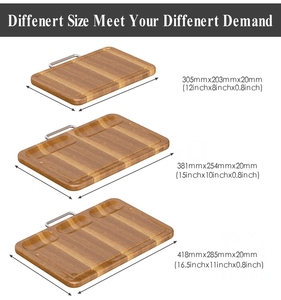 Planche à découper multifonctionnelle en bois d'acacia épais avec poignée, planche à découper - Product Image 6