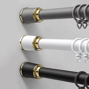 Tringles à rideaux réglables et extensibles en métal robuste 0,75M-<span class=keywords><strong>4M</strong></span>, installation facile pour la maison, le bureau, l'hôtel, le commerce électronique, la vente en gros - Product Image 1