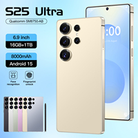 Smartphone Original S25 Ultra 5G avec 16 Go + 1 To, Double SIM, Caméra Arrière 108 MP, Processeur MTK Deca Core, Écran OLED, Compatibilité Cellulaire LTE
