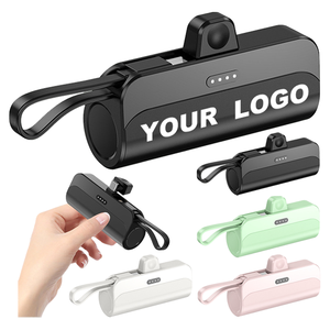 IDEA GIFT Vente en gros de mini batteries externes personnalisées 5000mAh Type-C avec impression sérigraphique, cadeau promotionnel tendance, chargeurs portables d'extérieur - Product Image 1