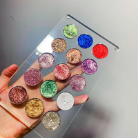 Boîte de palettes d'ombres à paupières en acrylique rechargeables de 42 couleurs, organisateur de maquillage magnétique, empilable, taille des trous de 27 mm