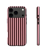 Étui de protection antichoc magnétique 2-en-1 en TPU+PC avec texture rayée magenta et estampage à chaud pour Aoermei