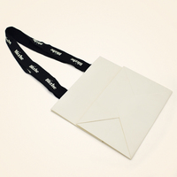 Sac en papier recyclé personnalisable à fond plat, papier brun pour la restauration rapide à emporter, logo personnalisé, ruban, boîte pour cadeaux