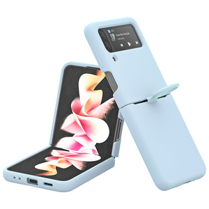 Bonne qualité véritable Silicone liquide Z Flip 4 étui avec porte-anneau de doigt étui de téléphone pliant pour <span class=keywords><strong>Samsung</strong></span> <span class=keywords><strong>Galaxy</strong></span> Z Flip 4 Flip3 5G - Product Image 6