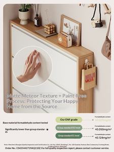 Zapatero de Madera Maciza Ultrafino <span class=keywords><strong>para</strong></span> el Hogar, Nuevo Mueble de Entrada de Gran Capacidad, Zapatero Pequeño y <span class=keywords><strong>Estrecho</strong></span> con Compartimentos Abatibles - Product Image 2