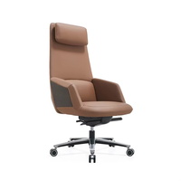 Chaise de bureau à dossier moyen Chaises de bureau ergonomiques et confortables pour patron en cuir PU réglable en hauteur