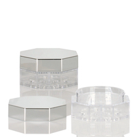3g 5g 10g 20g 30g Pot de poudre libre en plastique polygone vide avec tamis