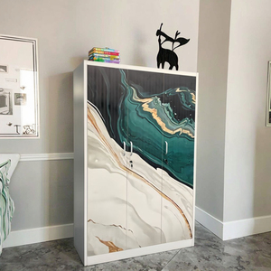 Nuovo Arrivo: Armadio Moderno in Acciaio Stampato con Ante Multiple, Specchio e Spazio di Archiviazione per Camera da Letto/Appartamento - Mobili Domestici Durevoli - Product Image 4