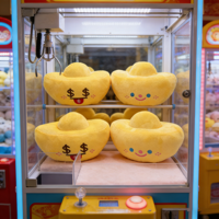 Peluches de 8 pouces en forme de lingot d'or de dessin animé, animaux en peluche, jouets pour enfants de style dessin animé et anime, pour machines à griffes