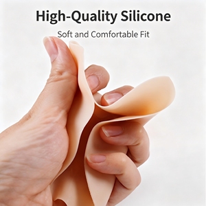 Coussinets de poitrine adhésifs invisibles en silicone pur, triangulaires, fins, à décolleté en V profond, pour vente en gros - Product Image 4