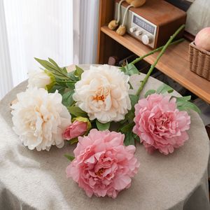Fleur artificielle de pivoine Ruoyun, rose clair, champagne, rose foncé, décoration d'intérieur, bouquet de mariage, respectueux de l'environnement - Product Image 2