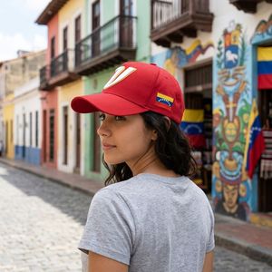 Gorras de Béisbol Premium de Venezuela, Logotipo Bordado en 3D Personalizado, Diseño de 5 Paneles, Patrón de Letras en Sarga Deportiva, Unisex para Adultos - Product Image 5