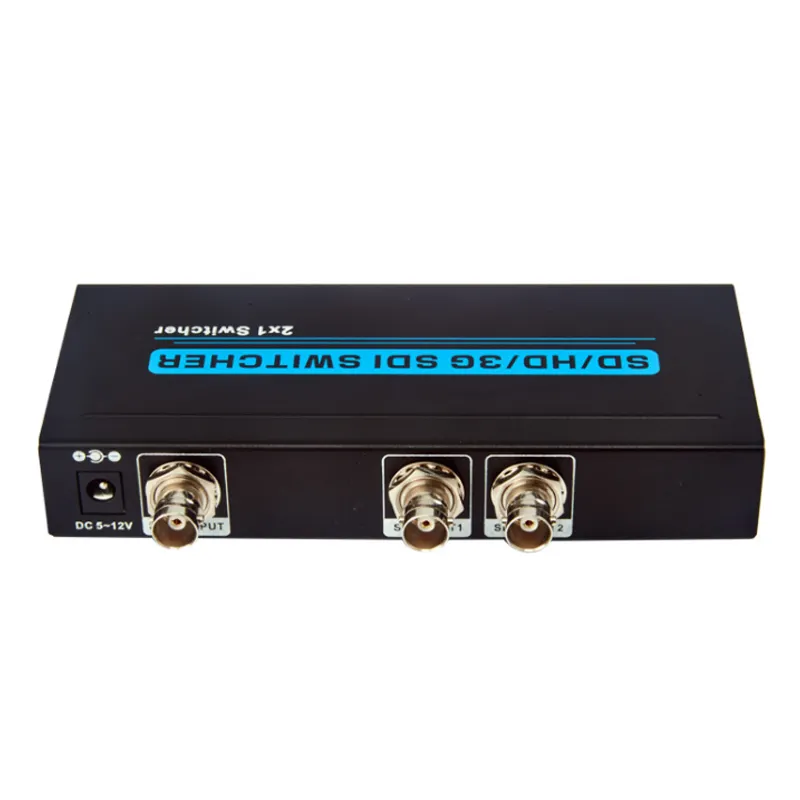 Chất lượng cao vỏ kim loại 2x1 3G/ HD/SD/-SDI BNC đồng trục chuyển đổi chuyển đổi Selector SDI chuyển với 2 đầu vào và 1 đầu ra