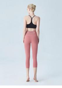 Logo personnalisé Rayé Taille Haute Pantalons De Yoga <span class=keywords><strong>Leggings</strong></span> Rouges Pour <span class=keywords><strong>Les</strong></span> Femmes yoga - Product Image 4