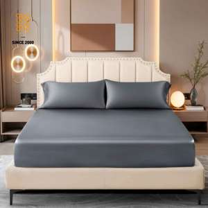 Lenzuolo con Angoli in Cotone 100% di Qualità Alberghiera, Morbido e Senza Pieghe, 300 Fili, Raso Tinta Unita con Tasche Profonde - Product Image 2