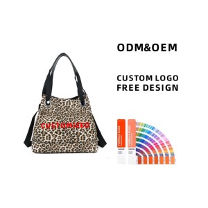 2025 nouveau rétro motif léopard mode personnalisé noir/marron/kaki grande capacité sac à bandoulière femmes sac fourre-tout - Product Image 2