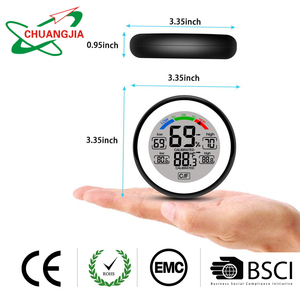 เครื่องวัดความชื้นในห้องแบบกลมเครื่องวัดอุณหภูมิและความชื้นในร่มมีการบันทึกค่าสูงสุดและต่ำสุด - Product Image 6