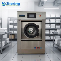 Mesin Cuci Laundry Komersial Stainless Steel Soft Mount Washer Extractor dengan Sistem Penggerak Inverter