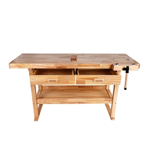 Banc de travail en bois robuste avec tiroirs et étagère pour la menuiserie et la métallurgie - Product Image 4