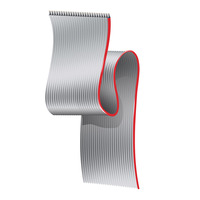 Cable Plano de Cobre Belden AWM 2651 28AWG 1.27mm Gris con Borde Rojo, Longitud y Cantidad de Pines Personalizables, Precio de Fábrica de Fabricante OEM